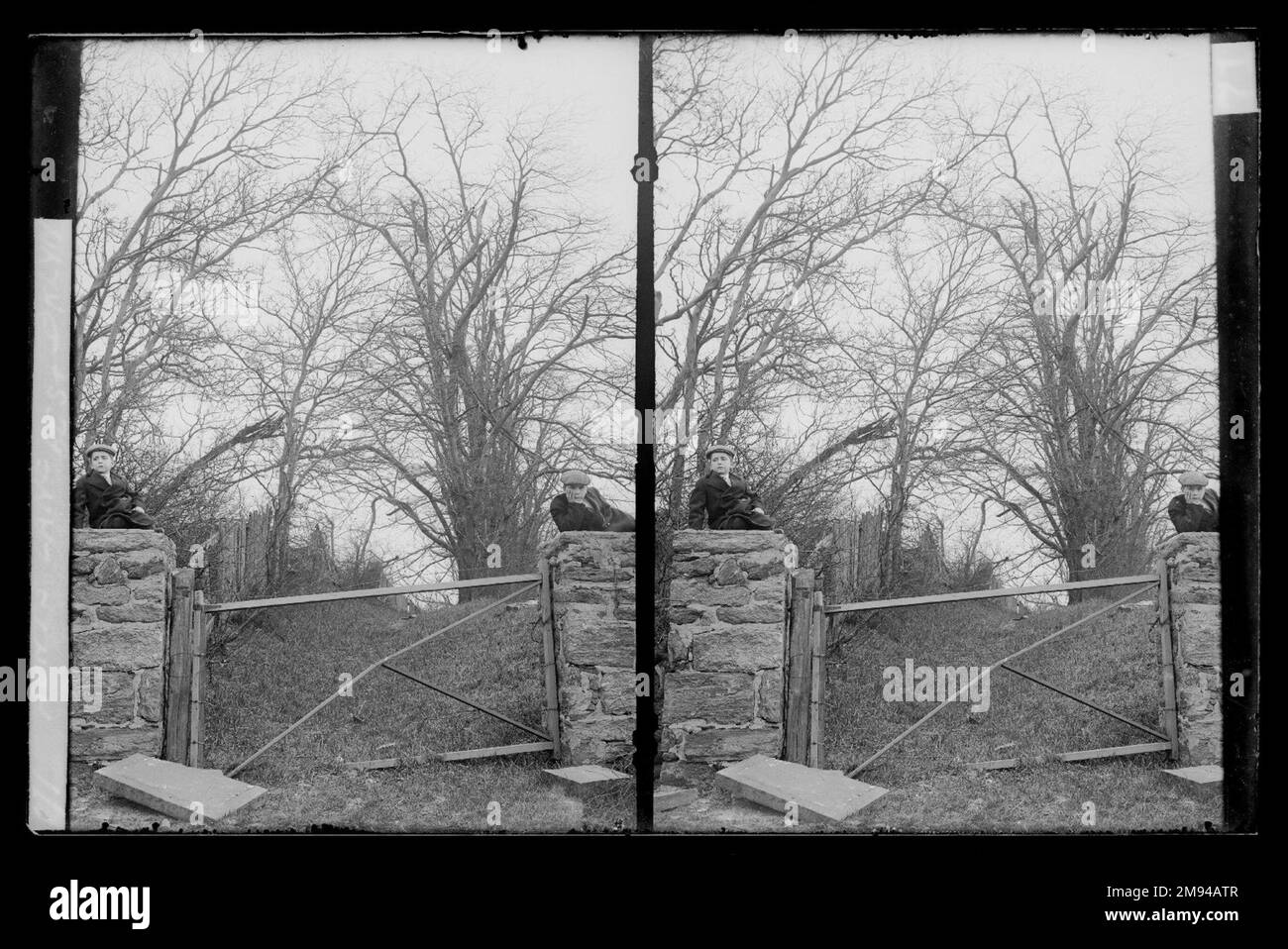 Hunt's Lane, Ralph and Marshall, Rustic Gable, Looking South East, Foot 62 Street, Bay Ridge, Brooklyn Daniel Berry Austin (American, born 1863, active 1899-1909). , ca. 1899-1909. Gelatin silver glass dry plate negative    ca. 1899-1909 Stock Photo