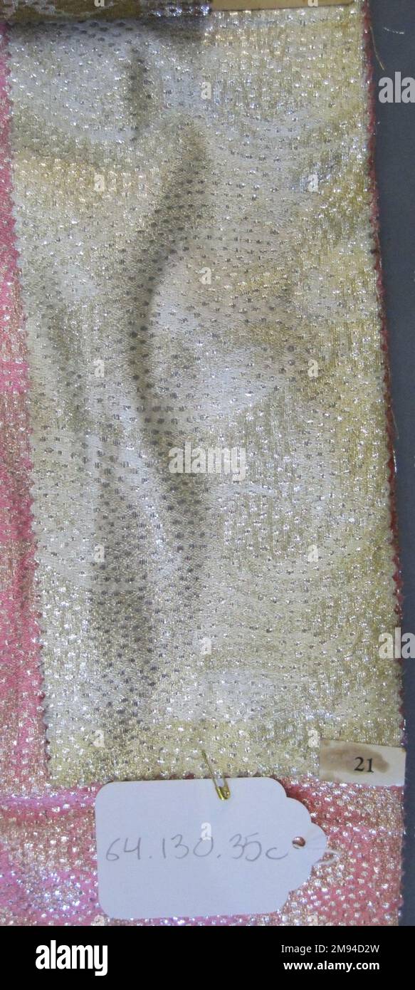Textile Swatches Onondaga Silk Company, Inc. (1925-1981). Textile Swatches, 1948-1959. 81 silk; 19 metal, (a) - (c): 9 x 4 in. (22.9 x 10.2 cm).    1948-1959 Stock Photo