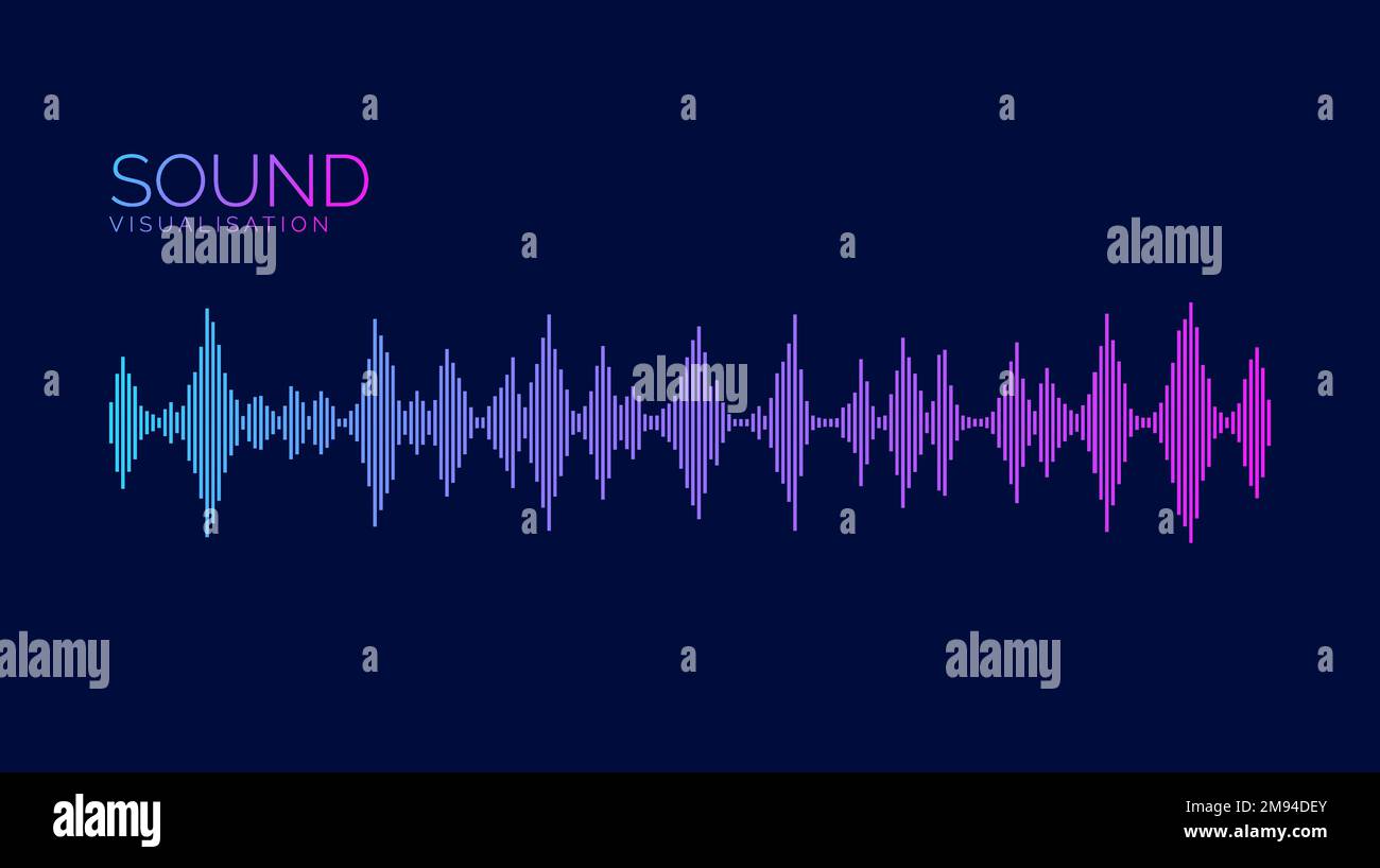Colorful sound wave bar. Music track sample, podcast, audio or voice