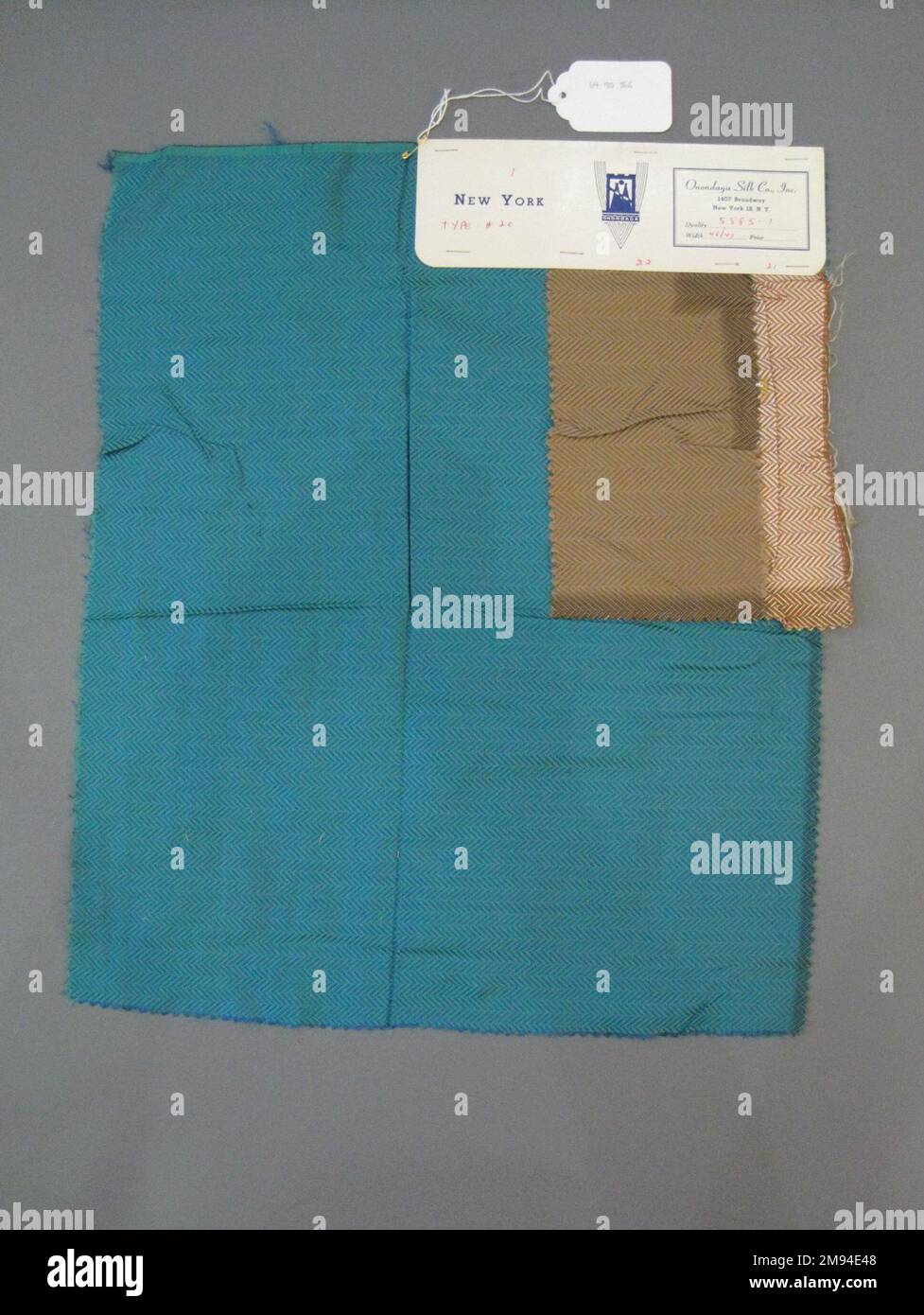 Textile Swatches Onondaga Silk Company, Inc. (1925-1981). , 1948-1959. Silk, 19 1/4 x 16 in. (48.9 x 40.6 cm).    1948-1959 Stock Photo
