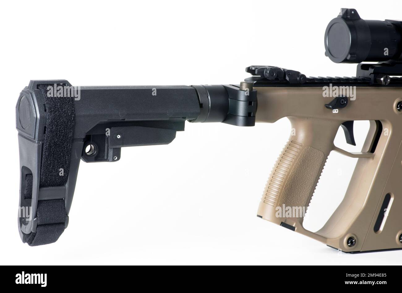 Banned folding pistol brace. Stock Photo