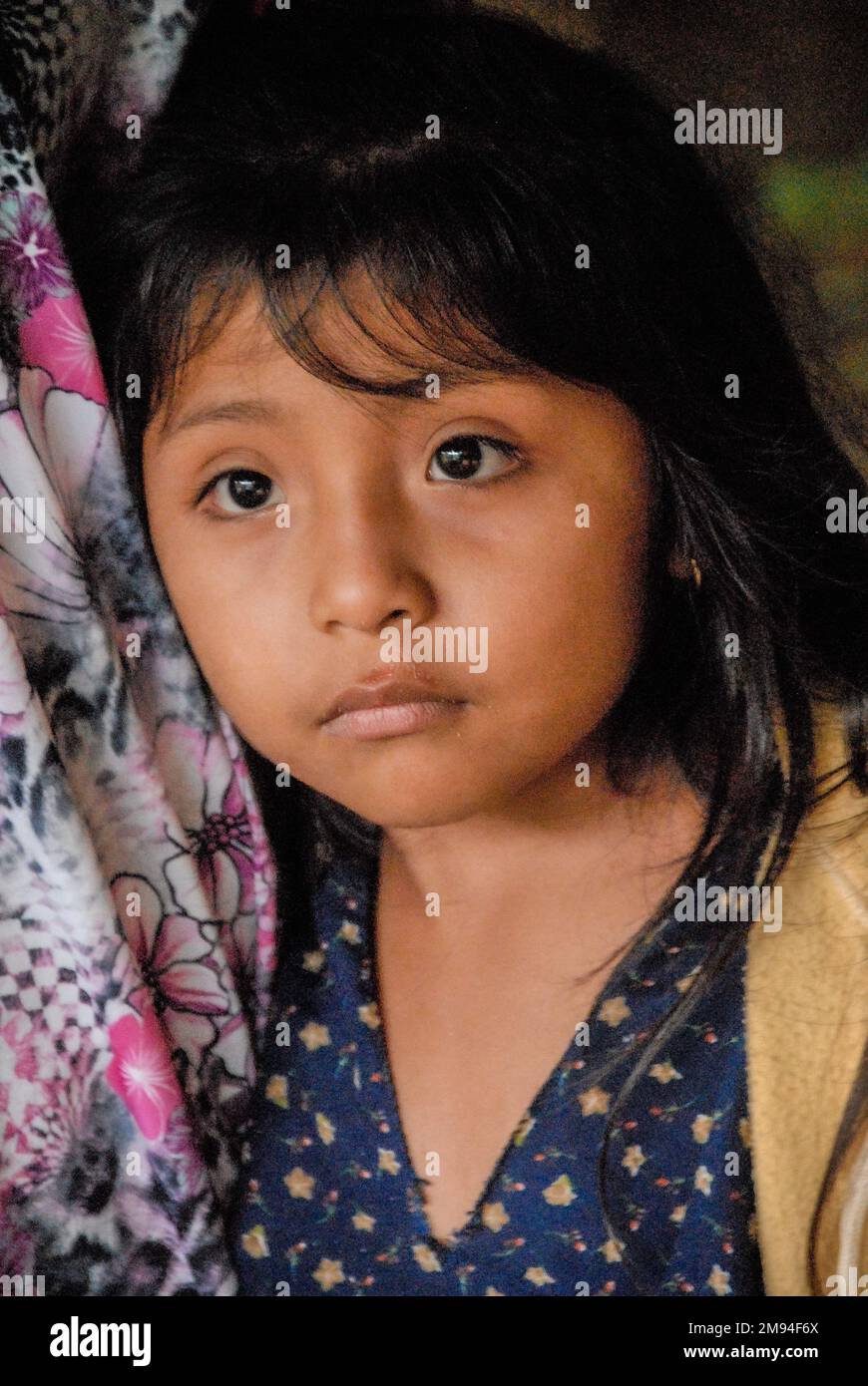 Faces of Mexico: Indigenous of Chiapas Stock Photo