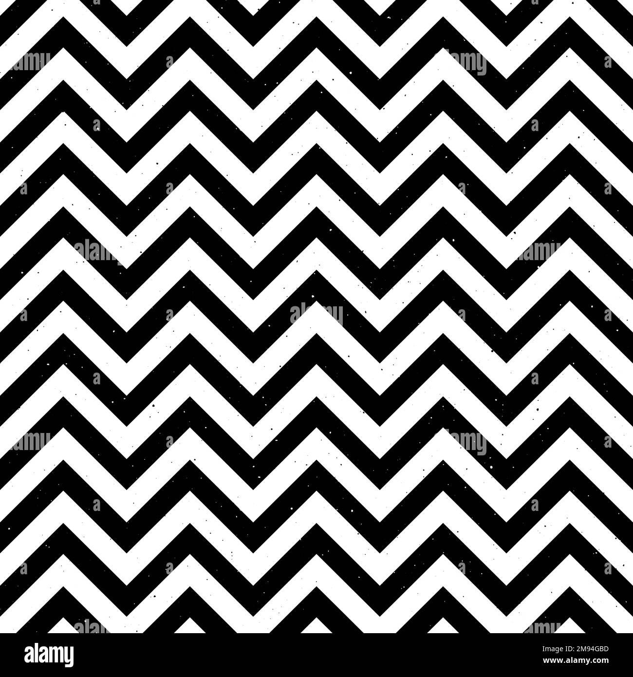 Grunge zigzag seamless pattern. Black and white chevron fabric texture. Abstract zig zag background. Repeating vector Stock Vector