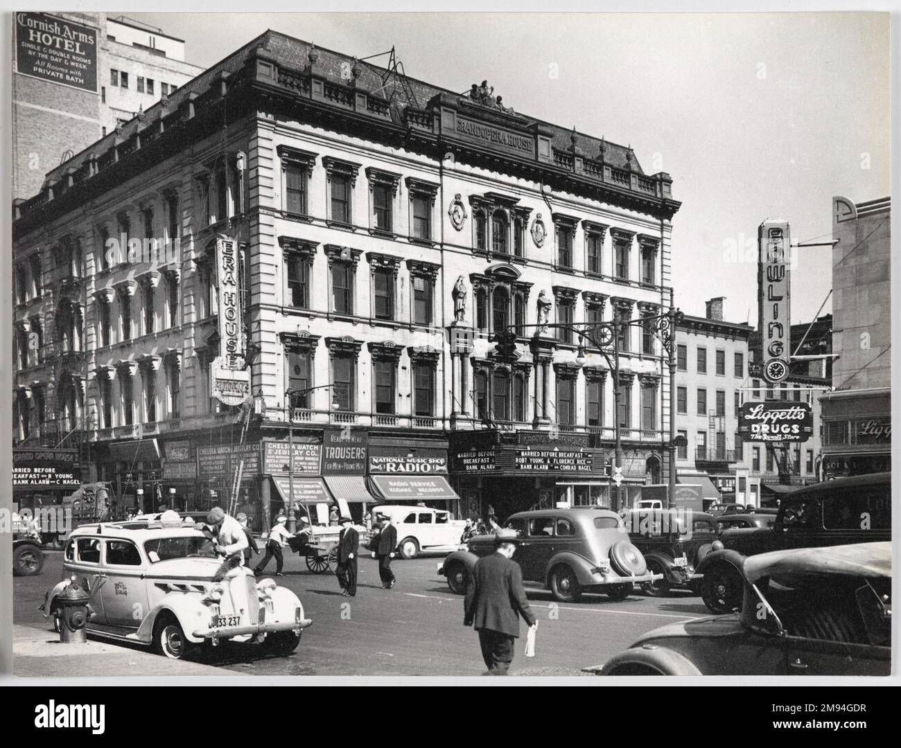 Grand Opera House Berenice Abbott (American, 1898-1991). , September 3, 1937. Gelatin silver photograph, sheet: 6 3/4 x 8 7/8 in. (17.1 x 22.5 cm).   Photography September 3, 1937 Stock Photo