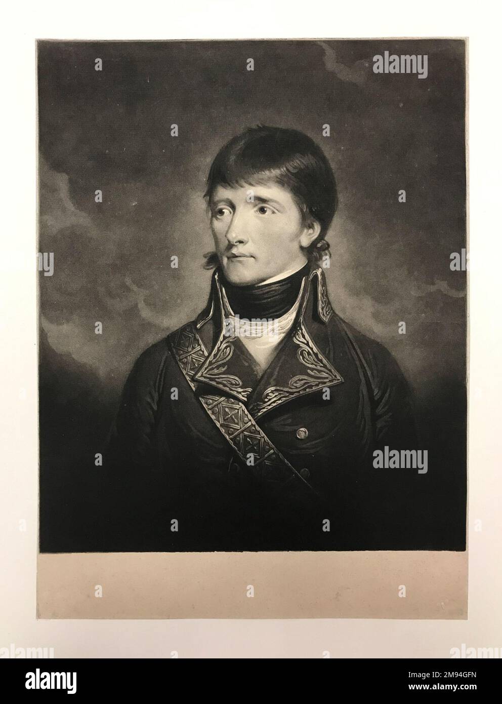 Portrait of General Napoleon Bonaparte Charles Howard Hodges (British, 1764-1837).. Mezzotint on laid paper, 18 7/16 x 13 7/16 in. (46.9 x 34.2 cm).   European Art Stock Photo