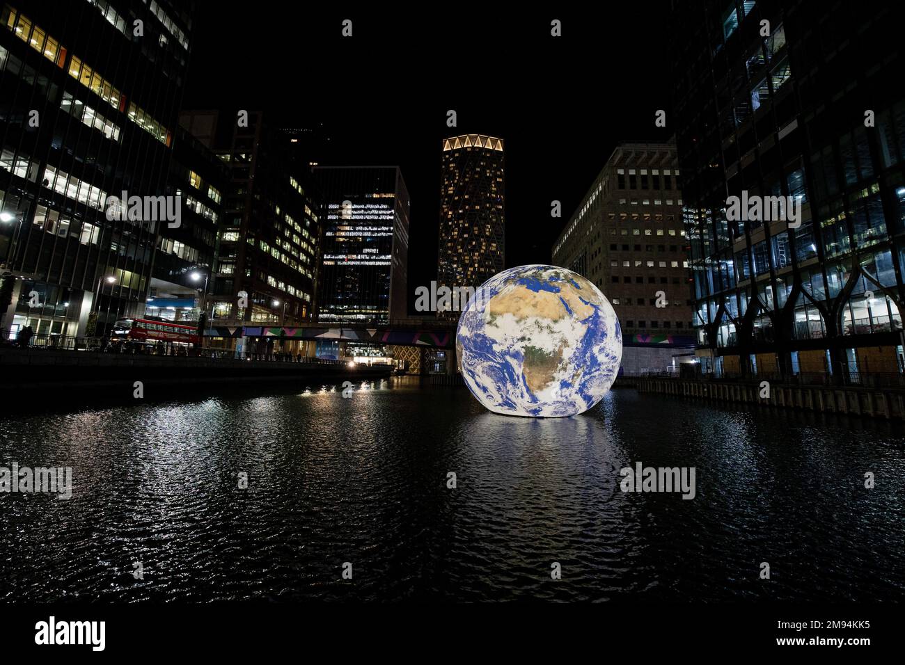 The Floating Earth, light installation by Luke Jerram, in the Middle