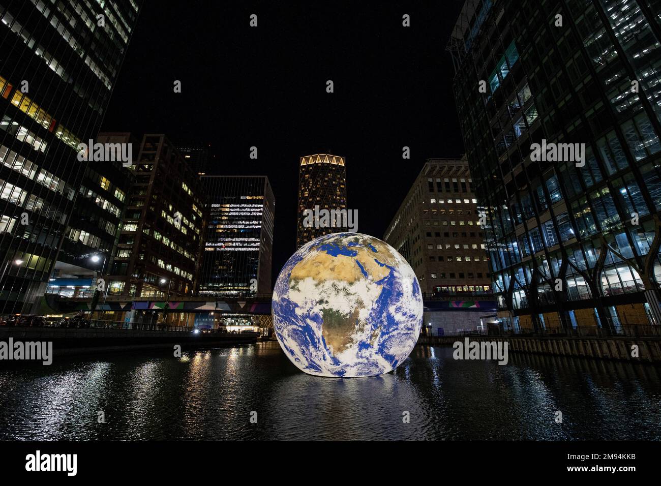 The Floating Earth, light installation by Luke Jerram, in the Middle