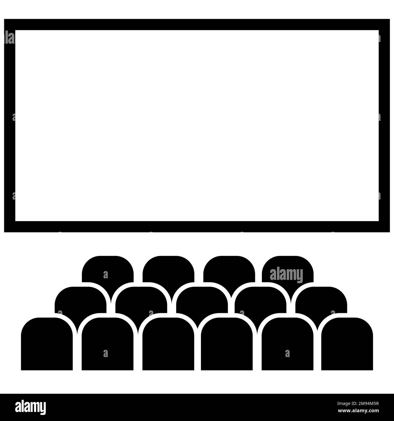 Cinema hall icon on white background. movie theater entertainment
