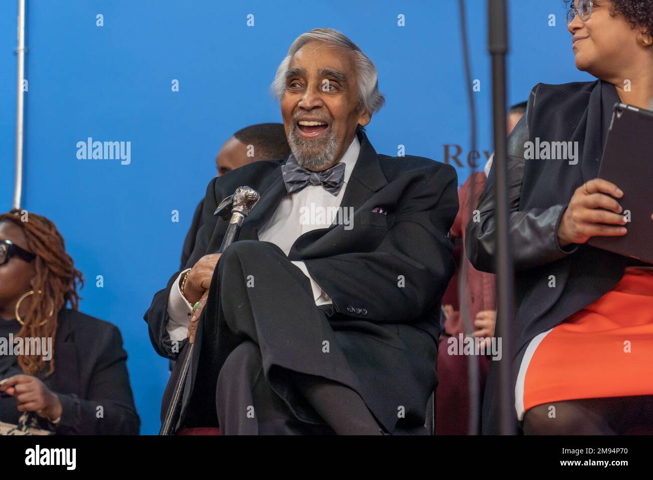 NEW YORK, NY - JANUARY 16: Former U.S. representative Charles Rangel ...