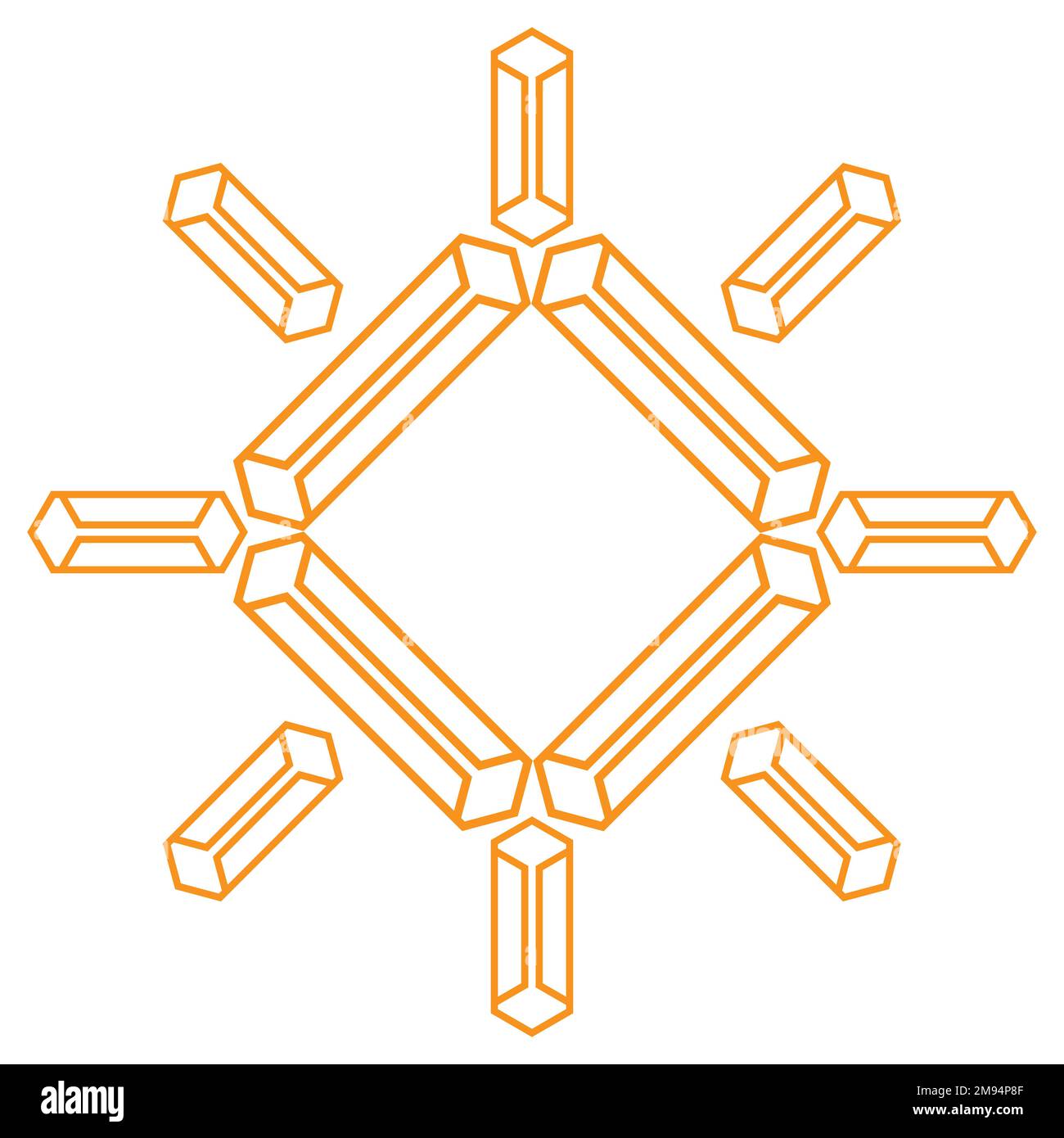 modern geometric hexagonal shape design element Stock Photo - Alamy