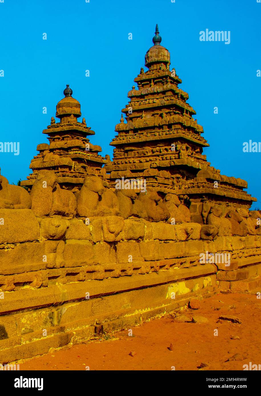 Mahabalipuram Stone Temple Stock Photo Alamy