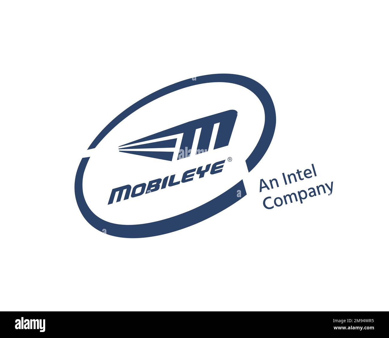 Mobileye, rotated logo, white background Stock Photo Alamy