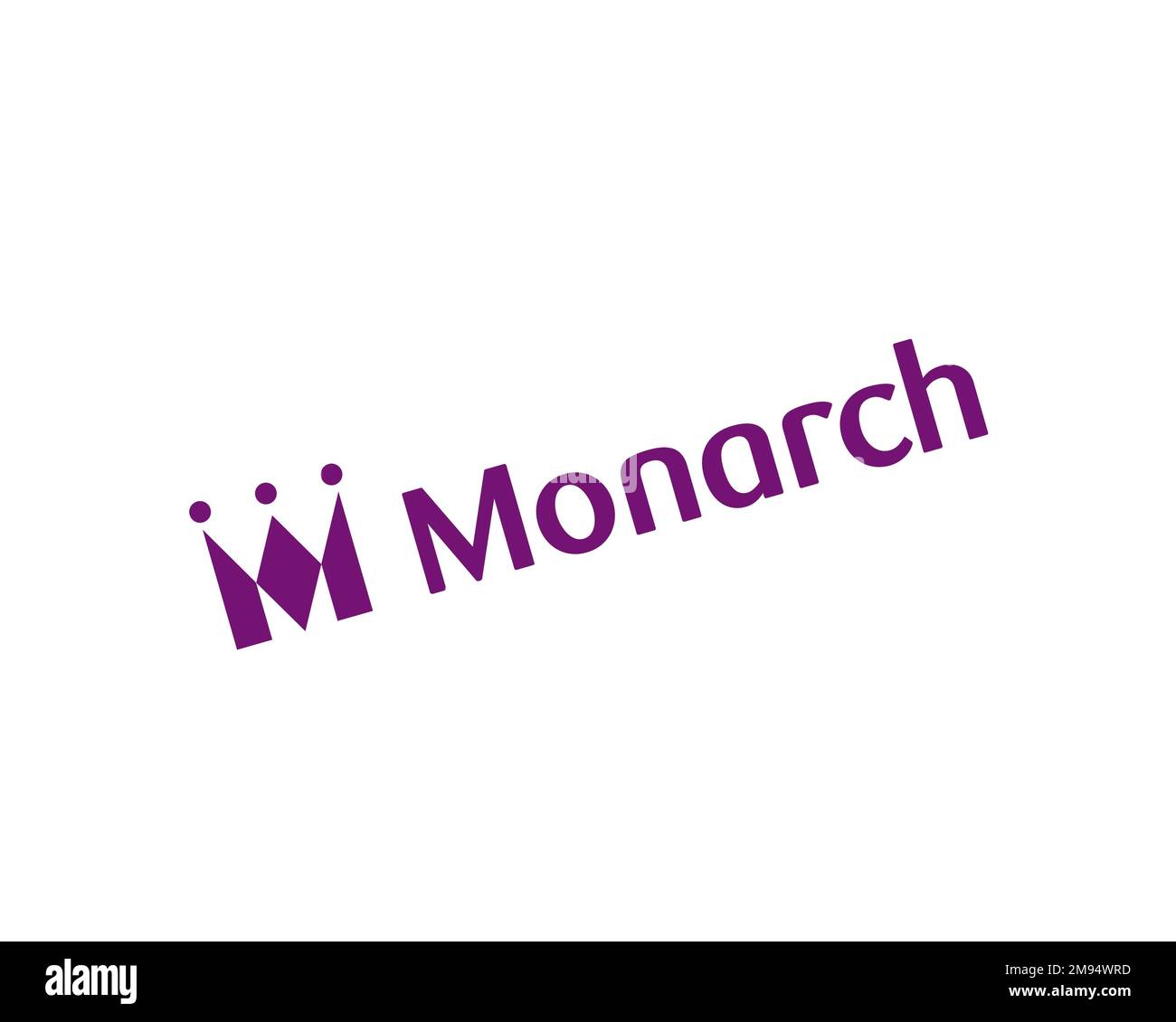 Monarch Airline, rotated logo, white background Stock Photo - Alamy