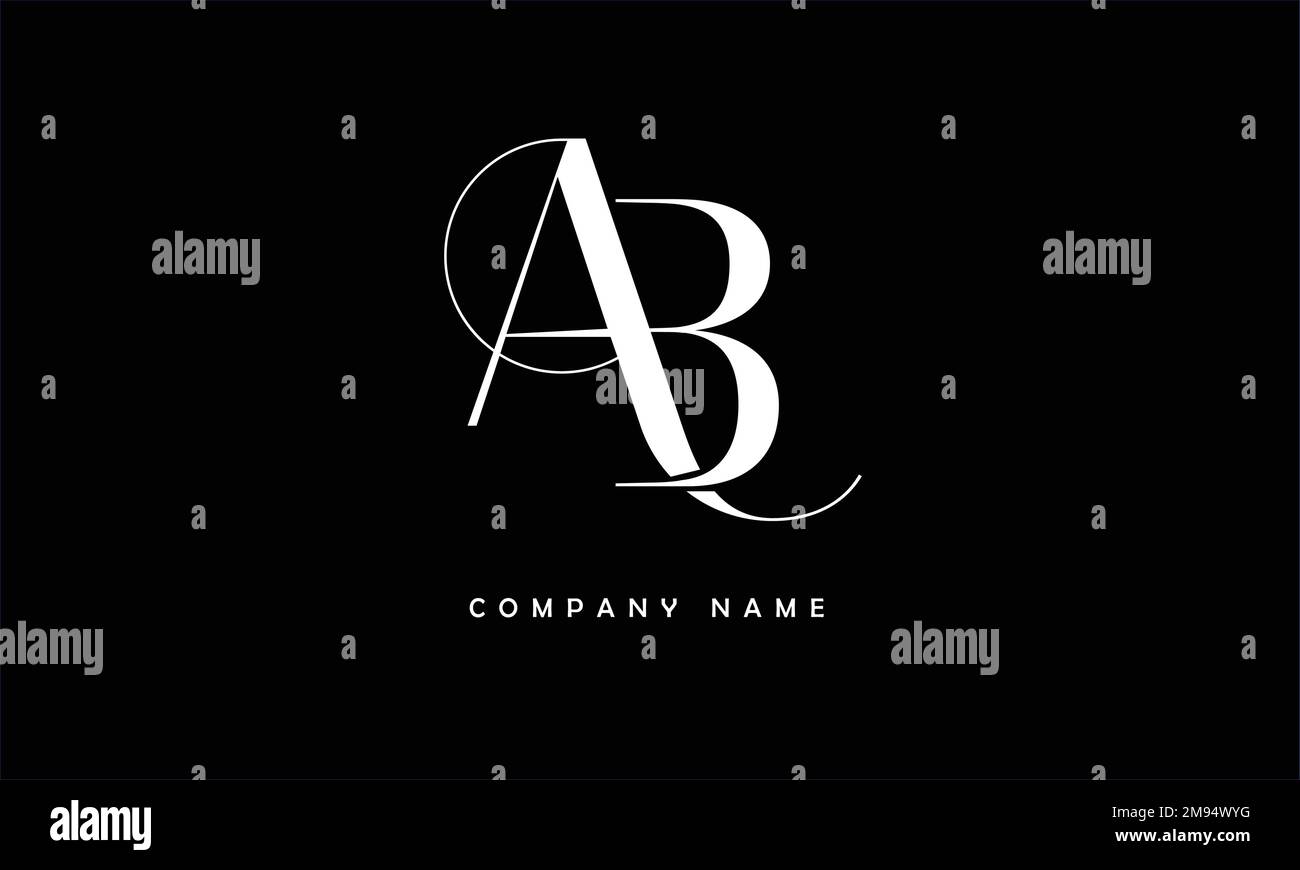 AB, BA  Abstract Letters Logo Monogram Stock Vector