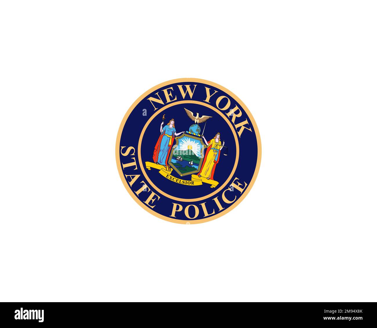 New York State Police, Rotated Logo, White Background B Stock Photo Alamy
