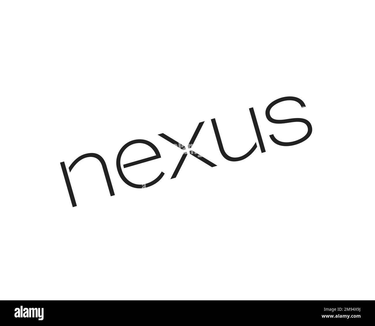 Nexus 5X, Rotated Logo, White Background Stock Photo
