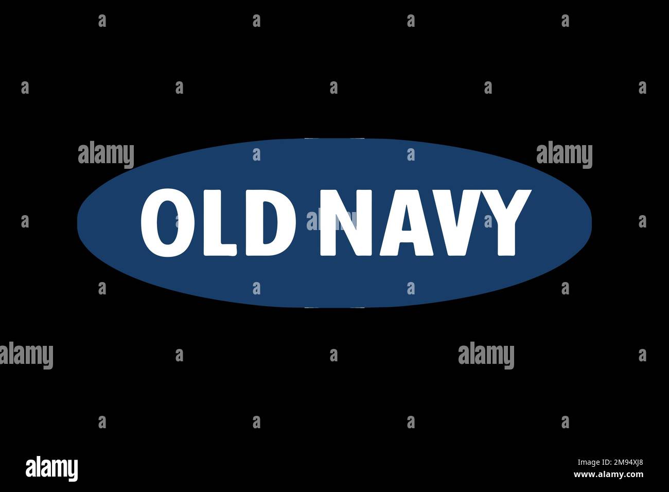 Old Navy, Logo, Black Background Stock Photo