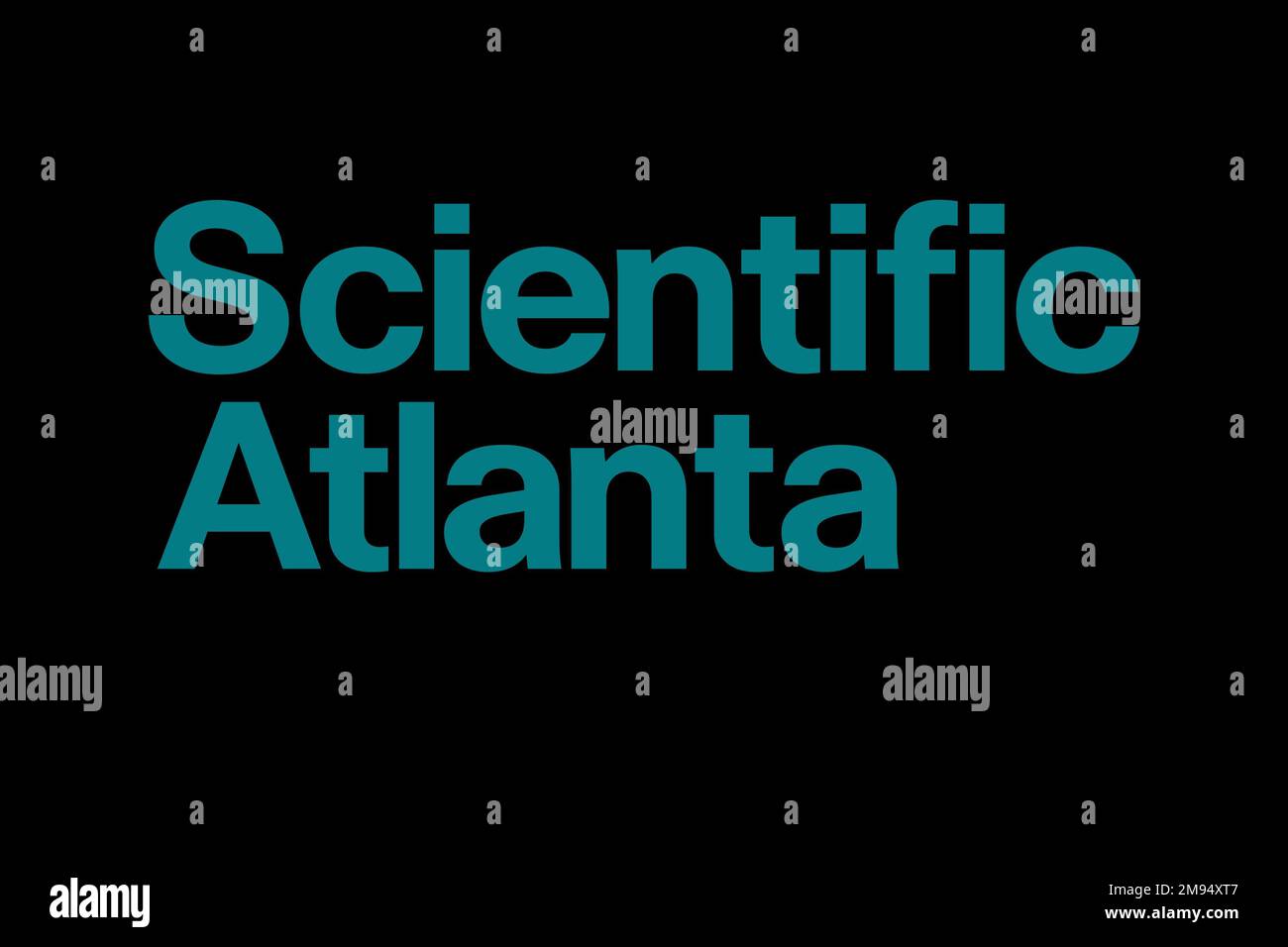 Scientific Atlanta, Logo, Black background Stock Photo