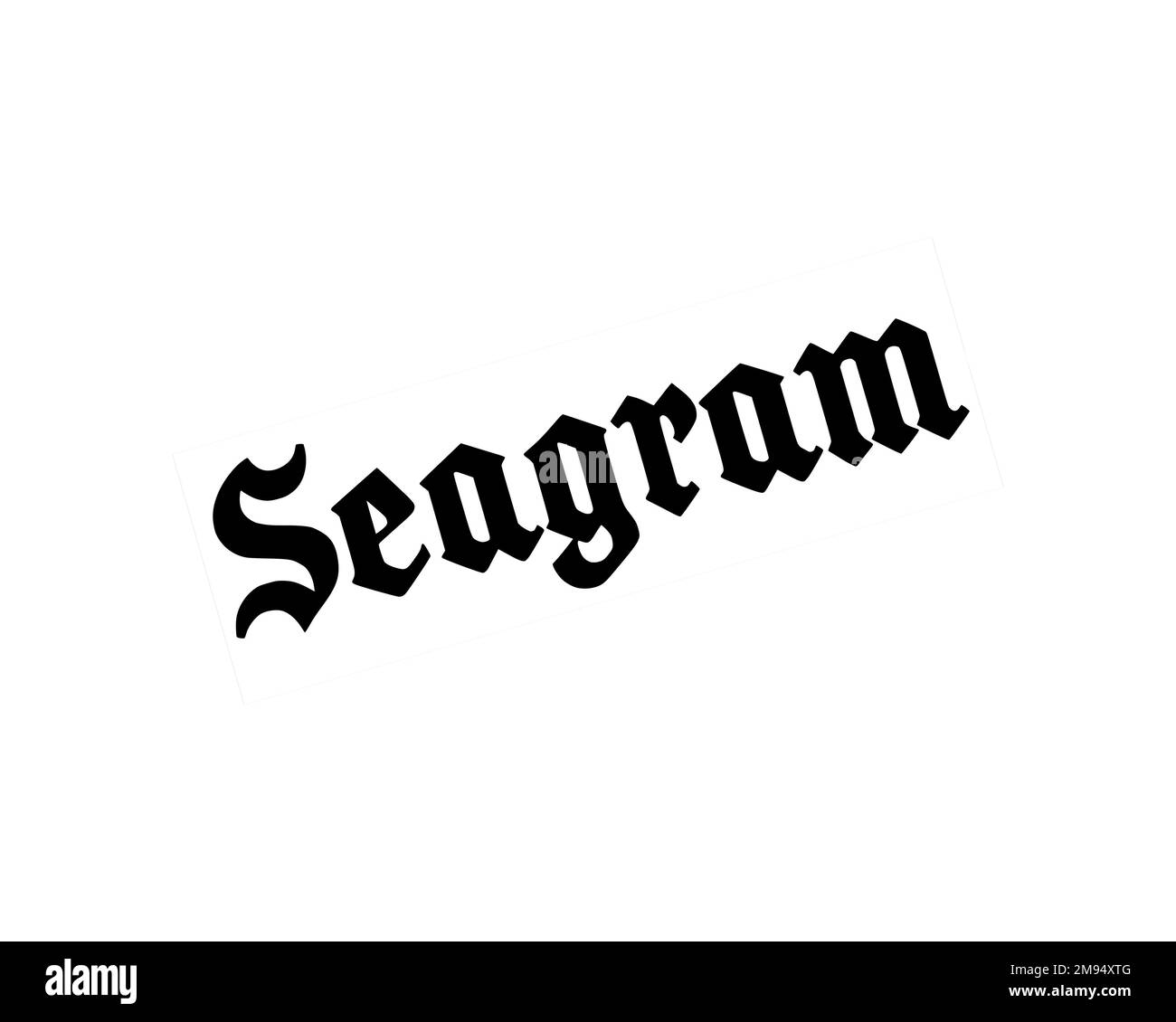 Seagram, rotated logo, white background Stock Photo Alamy
