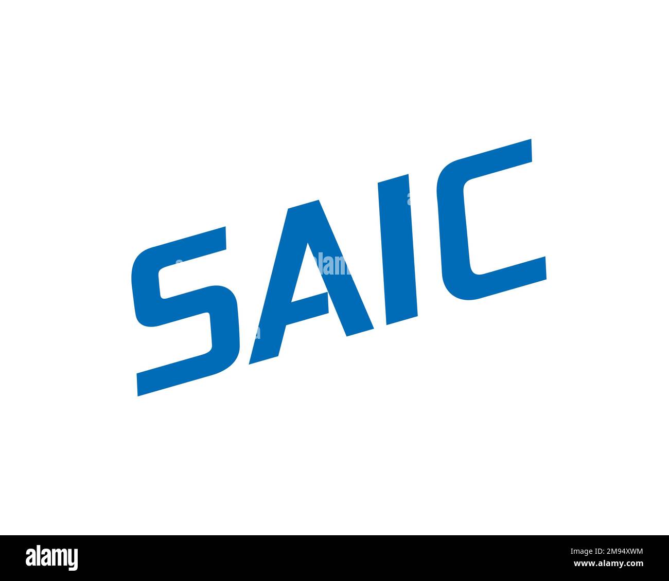 Science Applications International Corporation, rotated logo, white