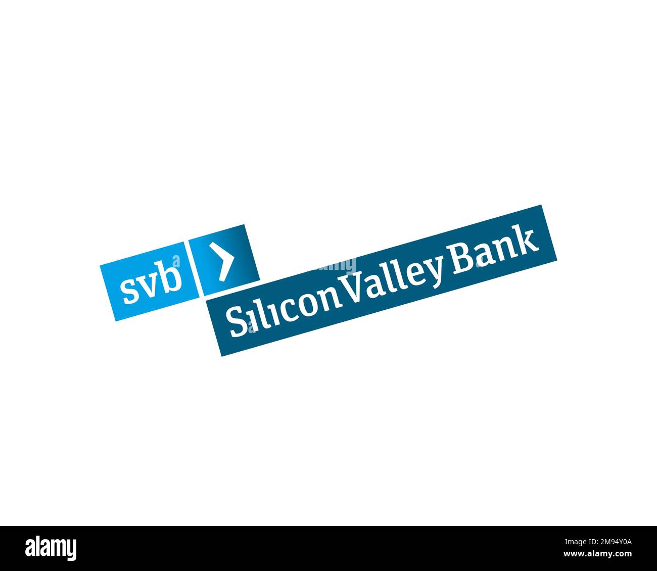 Silicon Valley Bank, rotated logo, white background Stock Photo Alamy