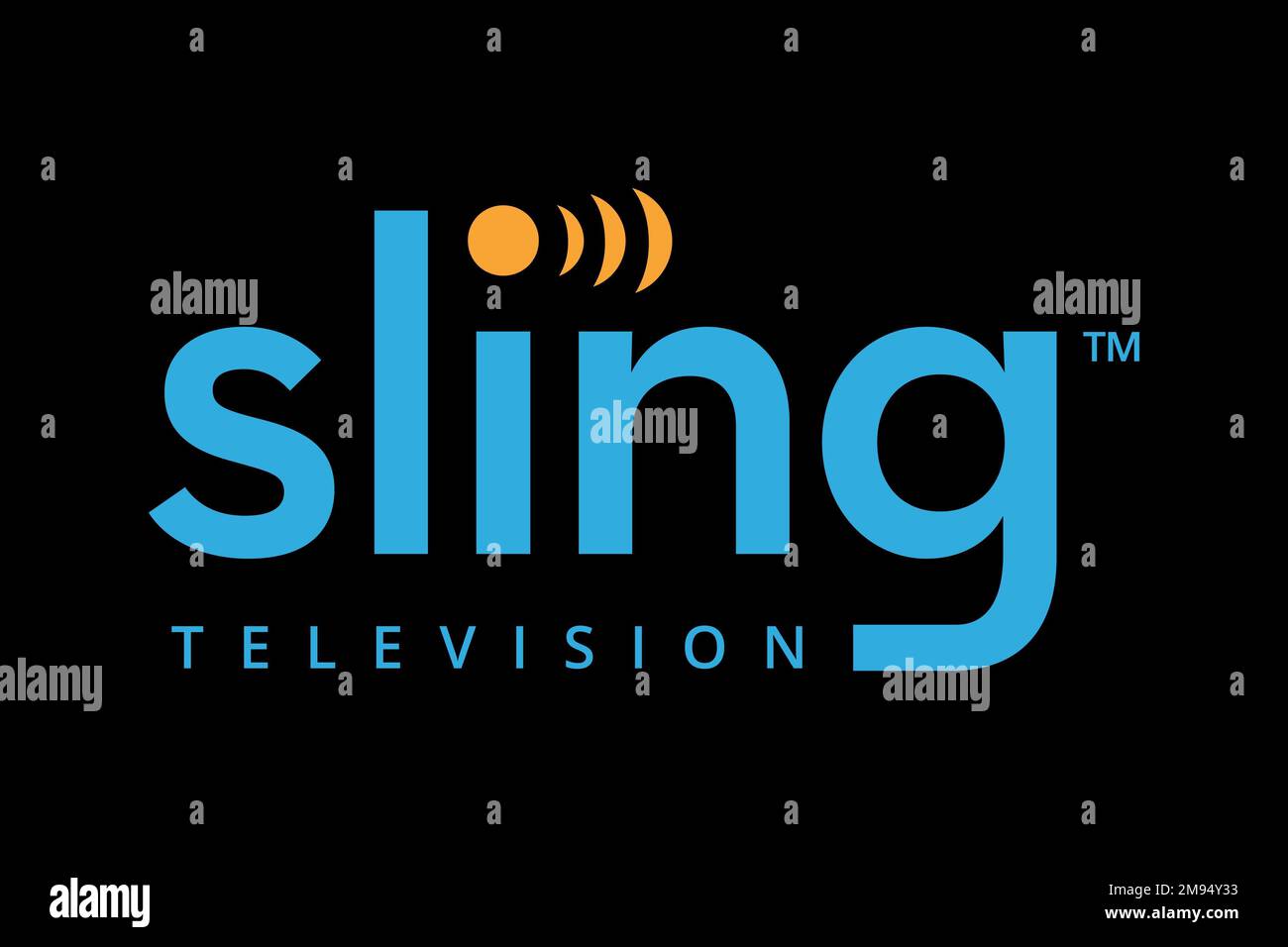 Sling TV, Logo, Black background Stock Photo