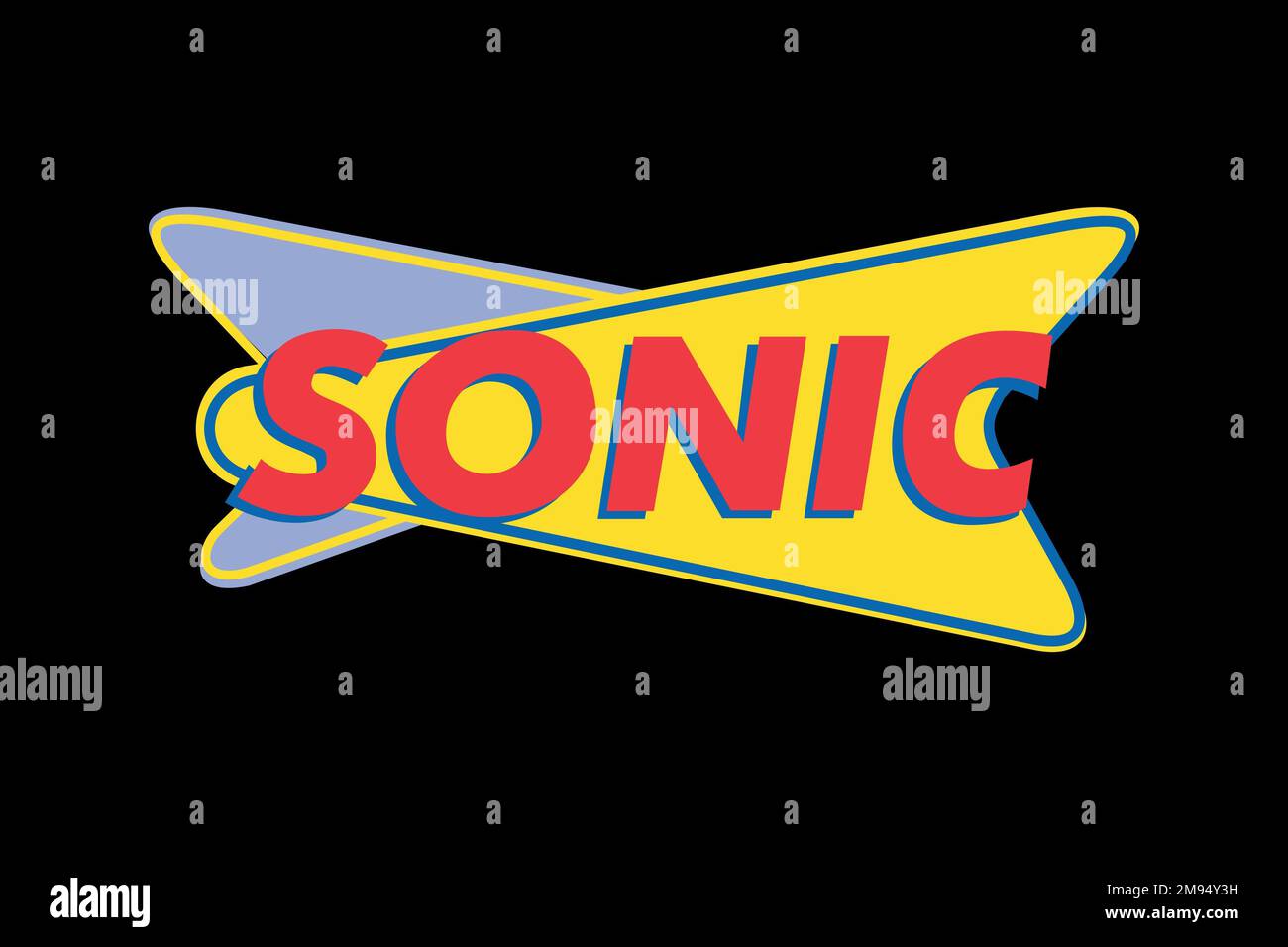 Sonic Drive In, Logo, Black Background Stock Photo Alamy