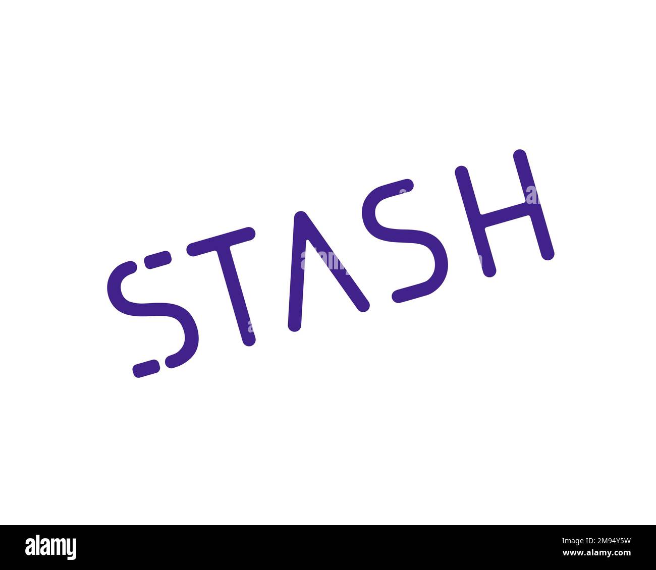 Stash company, rotated logo, white background Stock Photo Alamy
