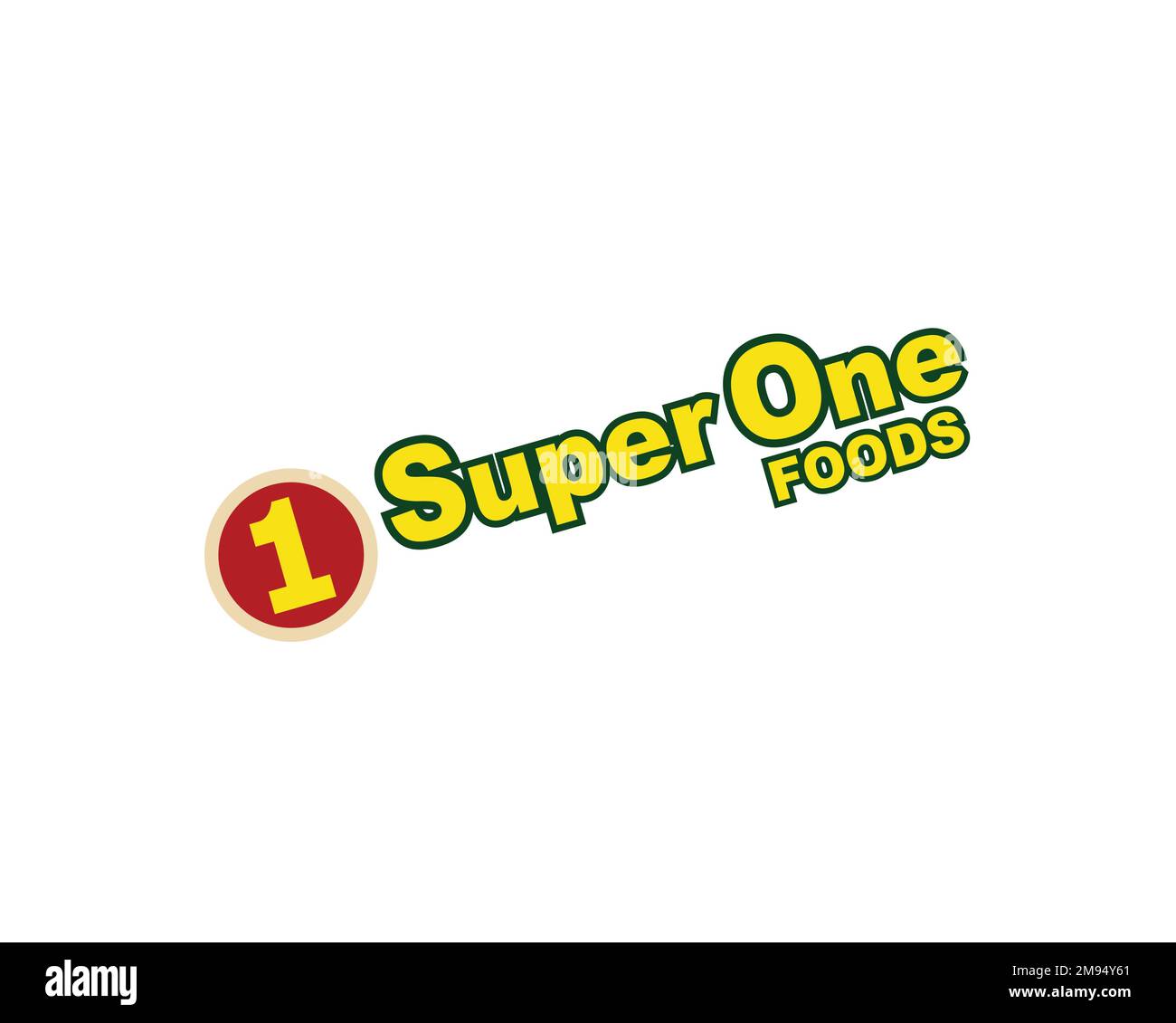 Super One Foods, Rotated Logo, White Background Stock Photo Alamy