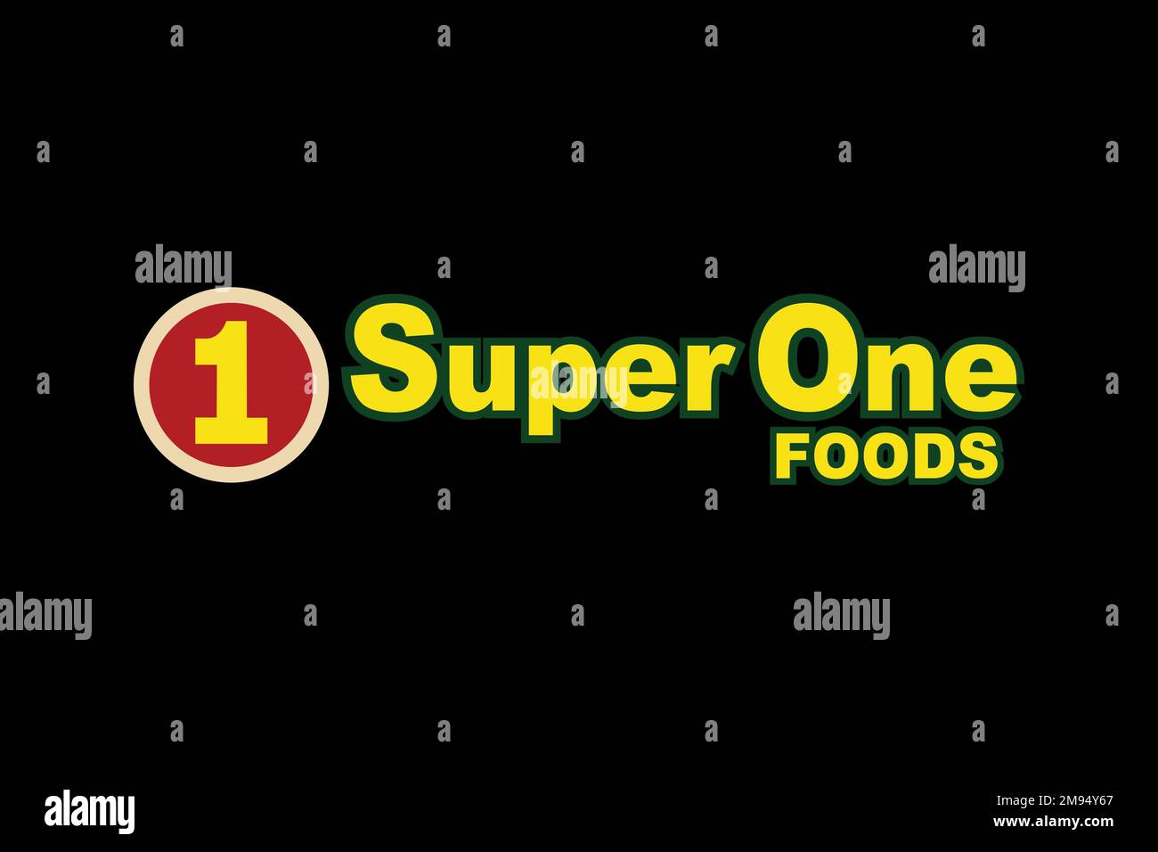 Super One Foods, Logo, Black background Stock Photo Alamy