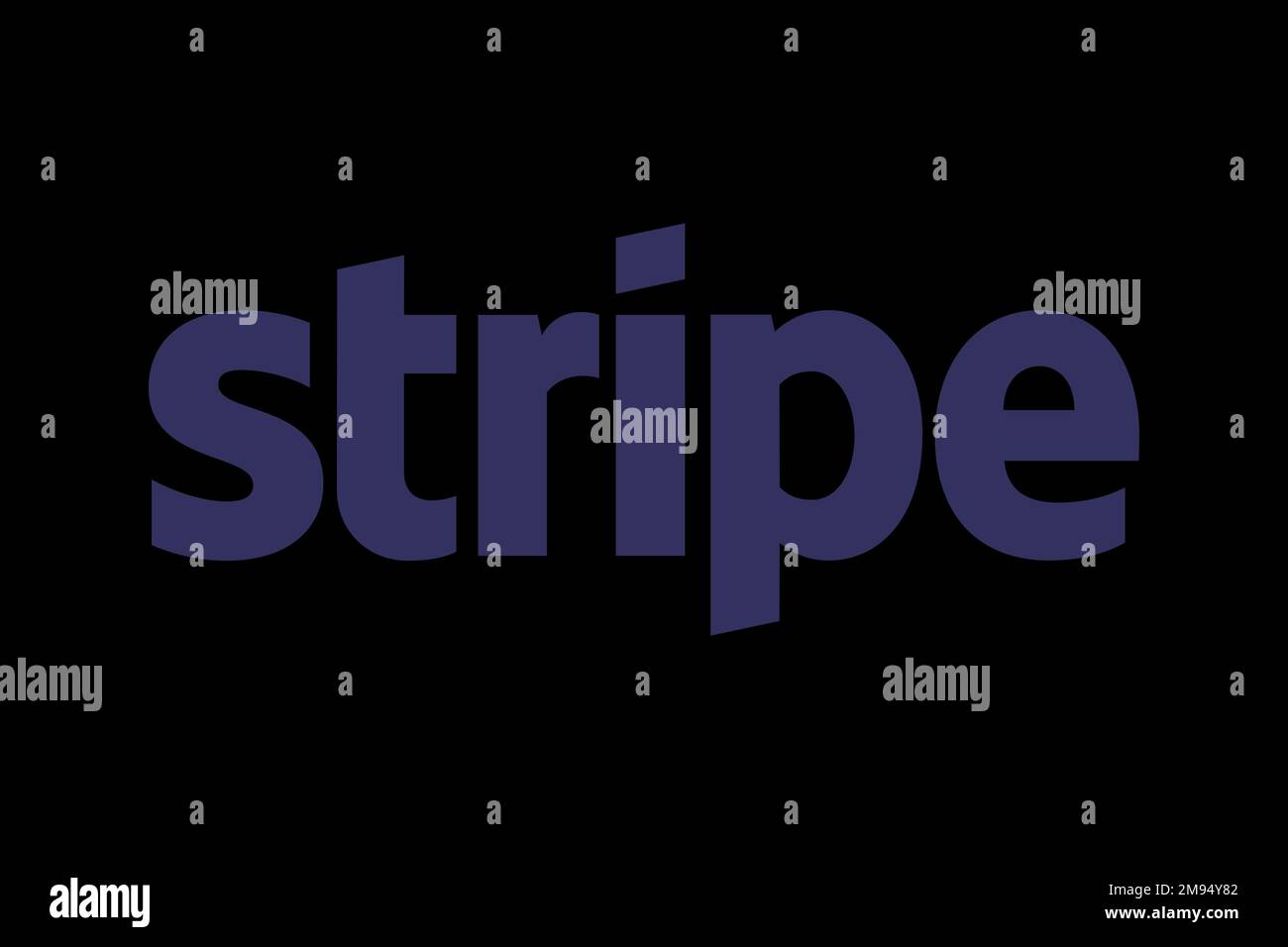 Stripe company, Logo, Black background Stock Photo - Alamy