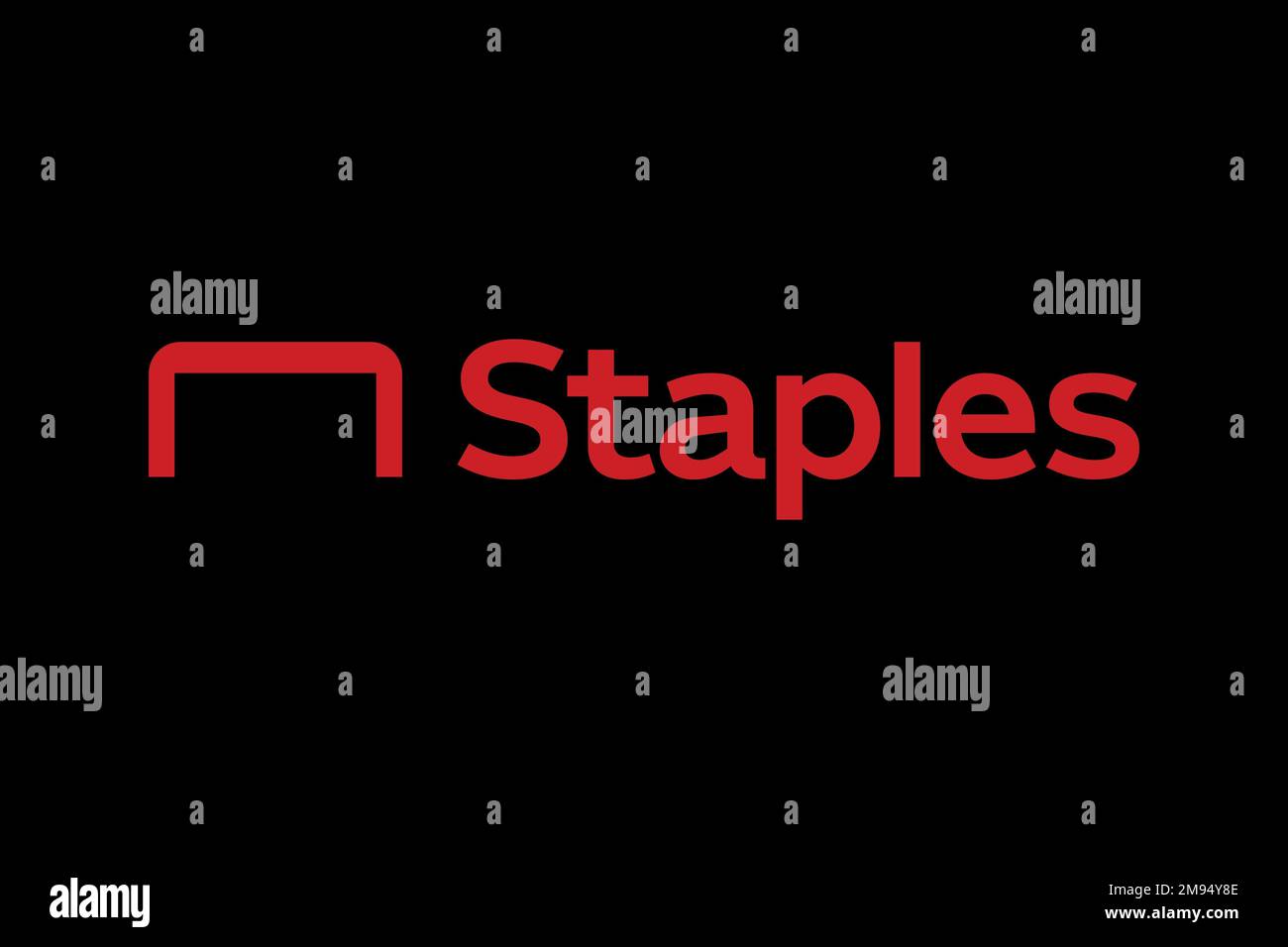 Staples Inc. logo, black background Stock Photo Alamy