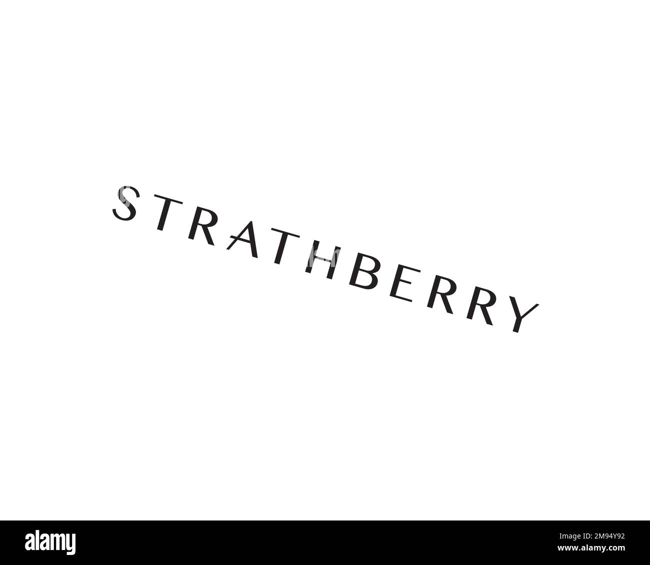 Strathberry, Rotated Logo, White Background B Stock Photo - Alamy