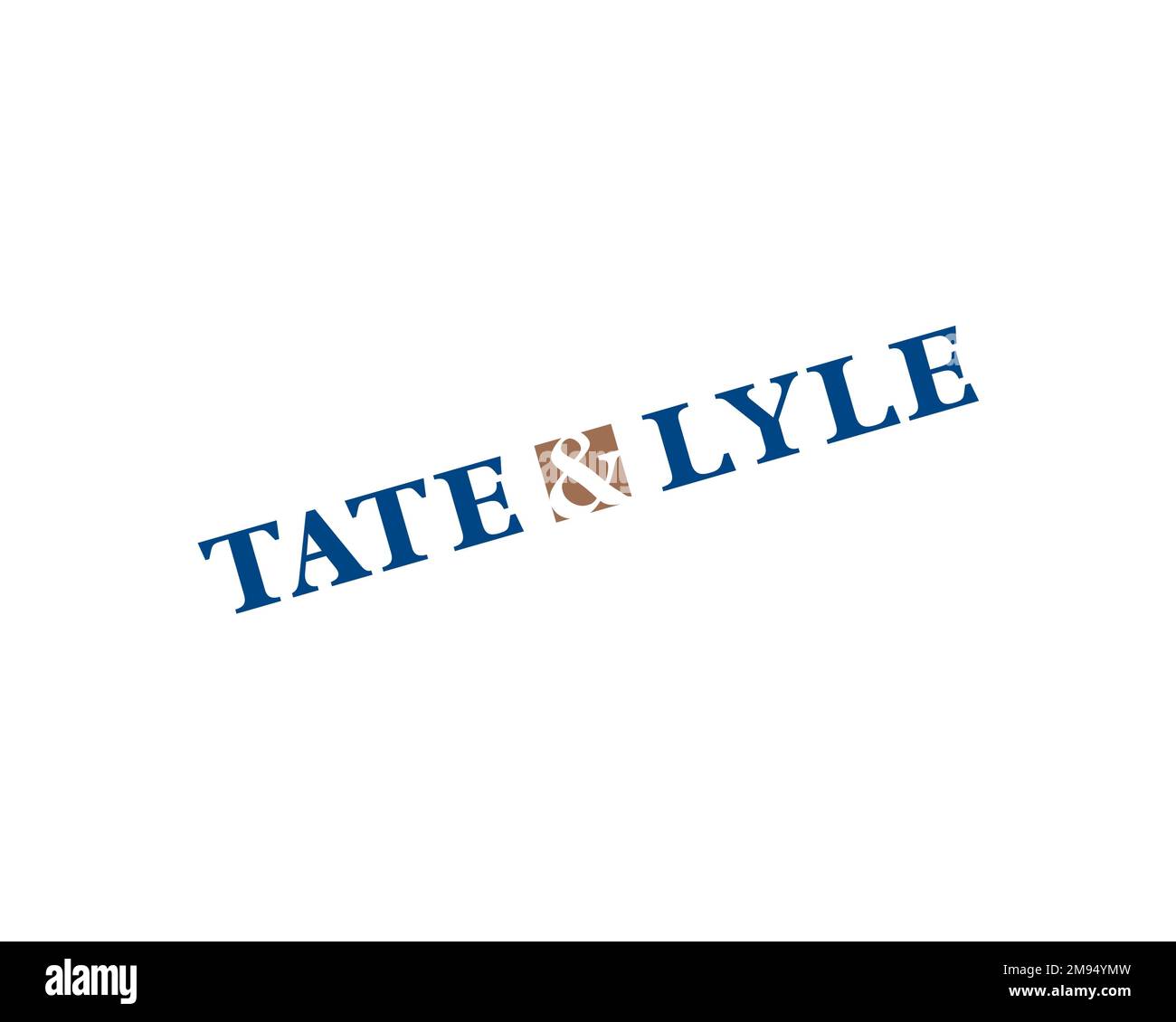 Tate & Lyle, Rotated Logo, White Background Stock Photo