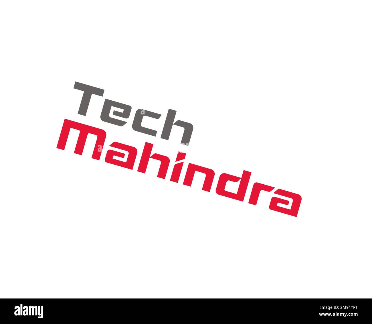 Tech Mahindra, Rotated Logo, White Background B Stock Photo Alamy