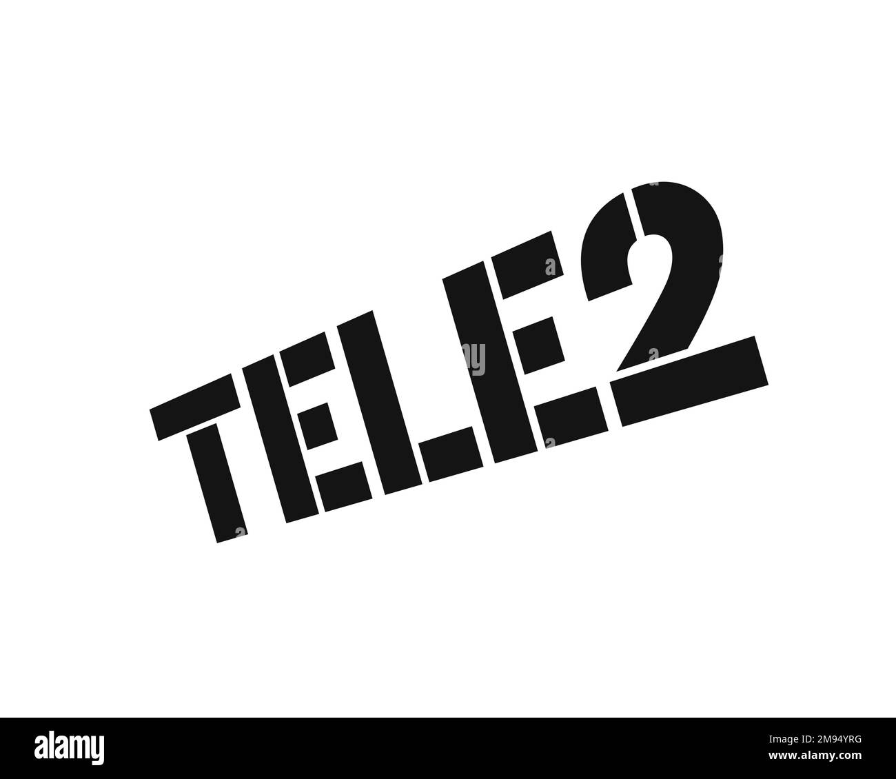 Tele2 UK Services, rotated logo, white background Stock Photo Alamy