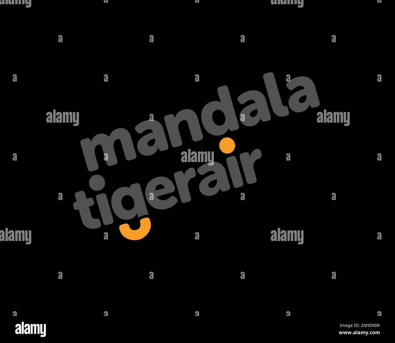 Tigerair Mandala, Rotated Logo, Black Background Stock Photo - Alamy