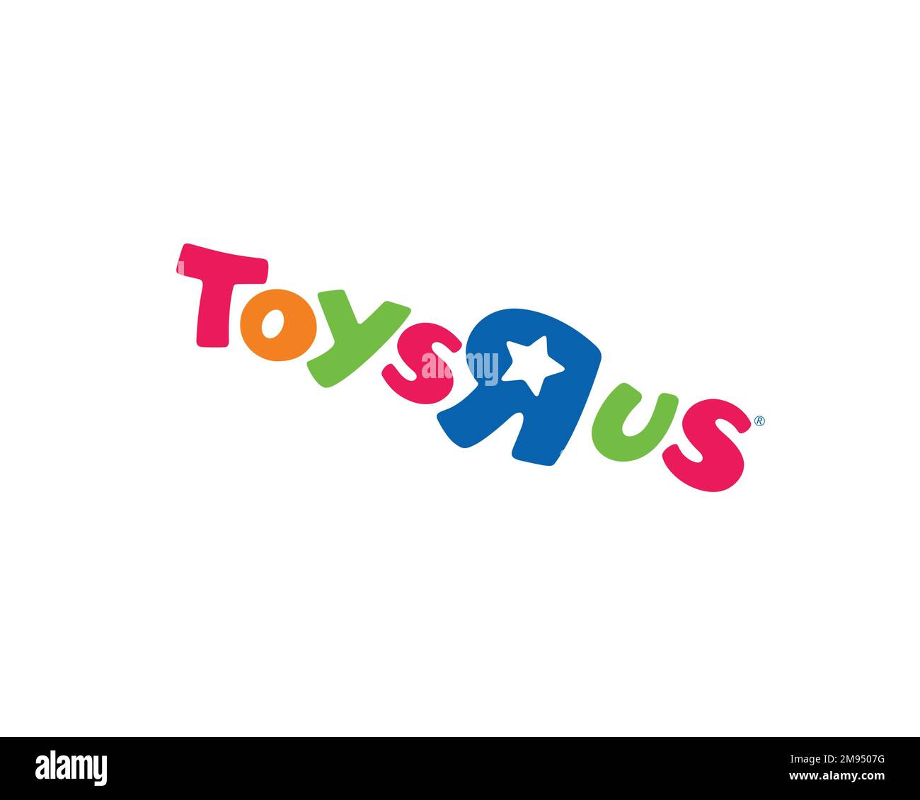 Toys R Us, Rotated Logo, White Background B Stock Photo Alamy