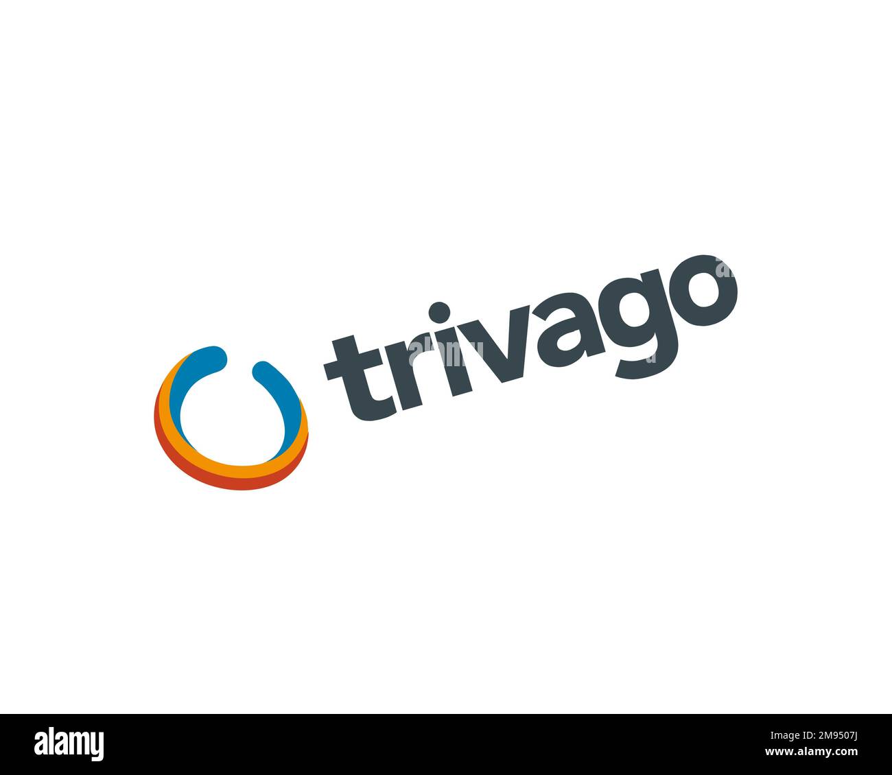Trivago rotated logo white background stock photo alamy