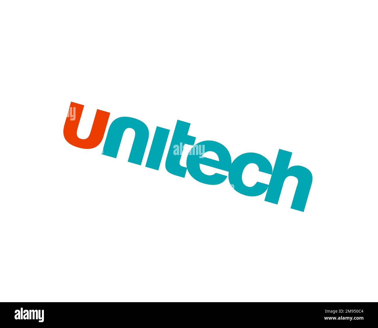 Unitech Group, rotated logo, white background B Stock Photo - Alamy