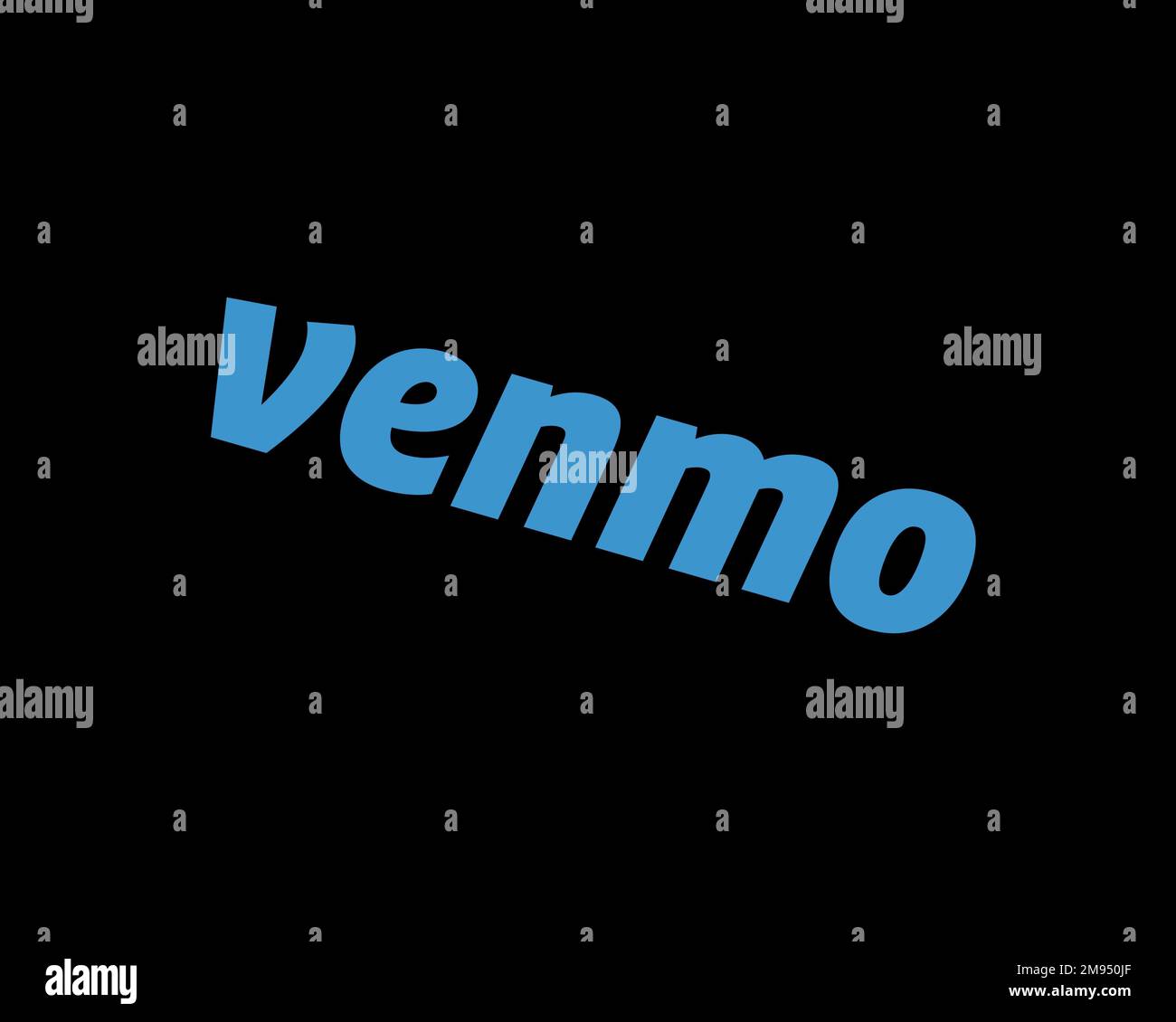 Venmo, rotated logo, black background B Stock Photo - Alamy