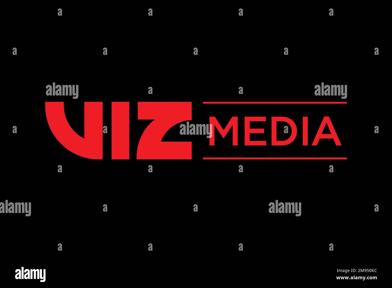 Viz Media, Logo, Black background Stock Photo Alamy