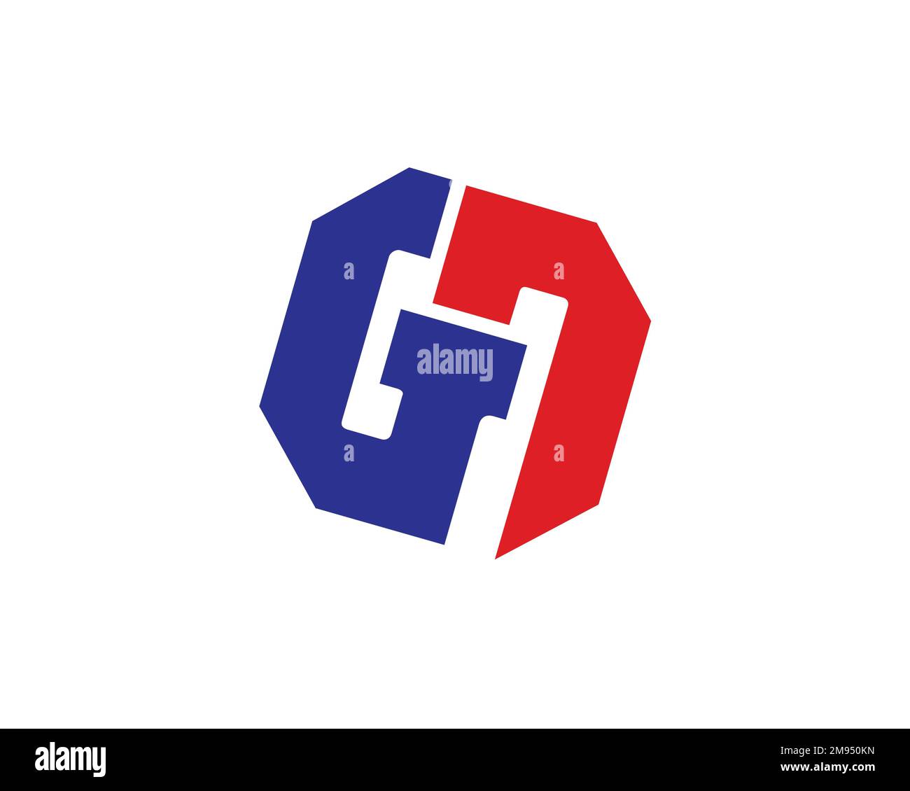 Van der Giessen de Noord, rotated logo, white background B Stock Photo