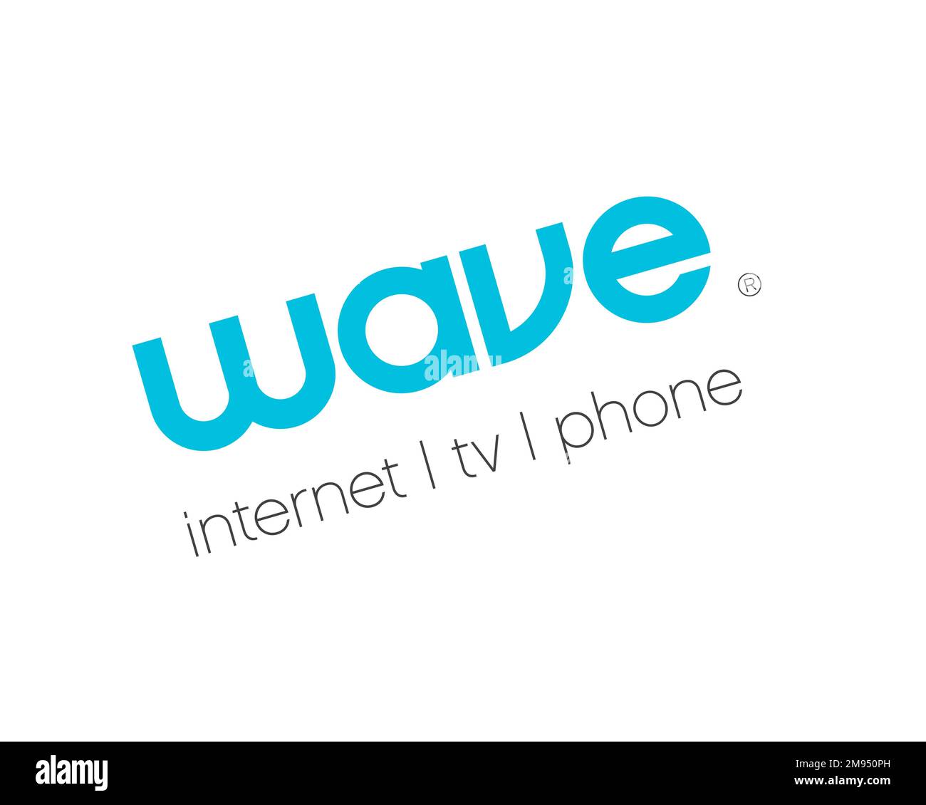 Wave Broadband, rotated logo, white background Stock Photo Alamy