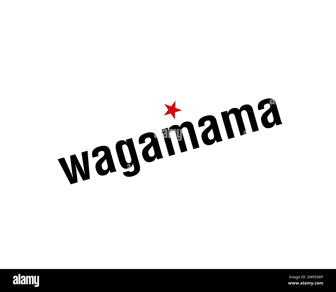 Wagamama, Rotated Logo, White Background Stock Photo Alamy