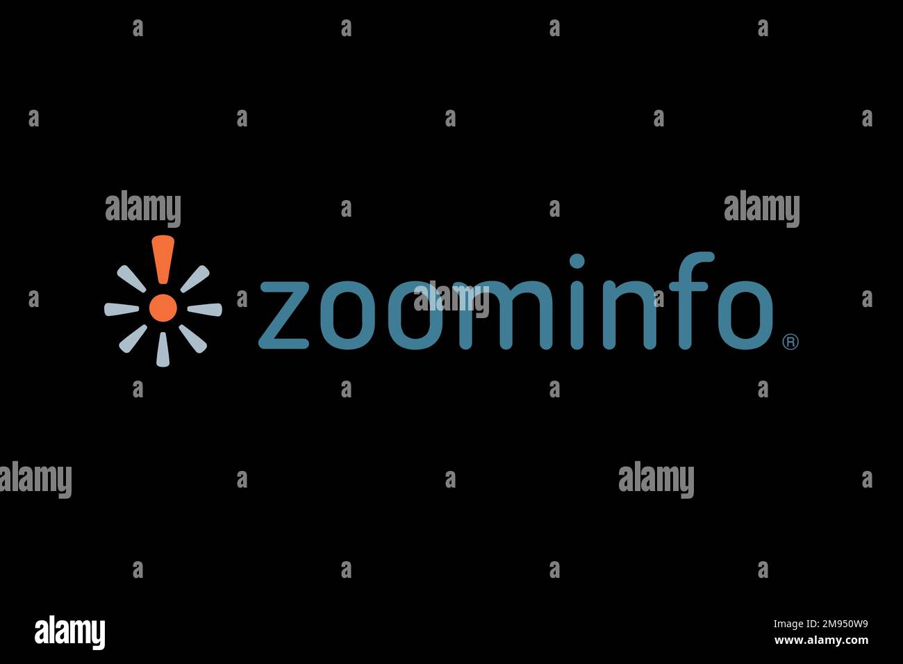 ZoomInfo, Logo, Black background Stock Photo Alamy