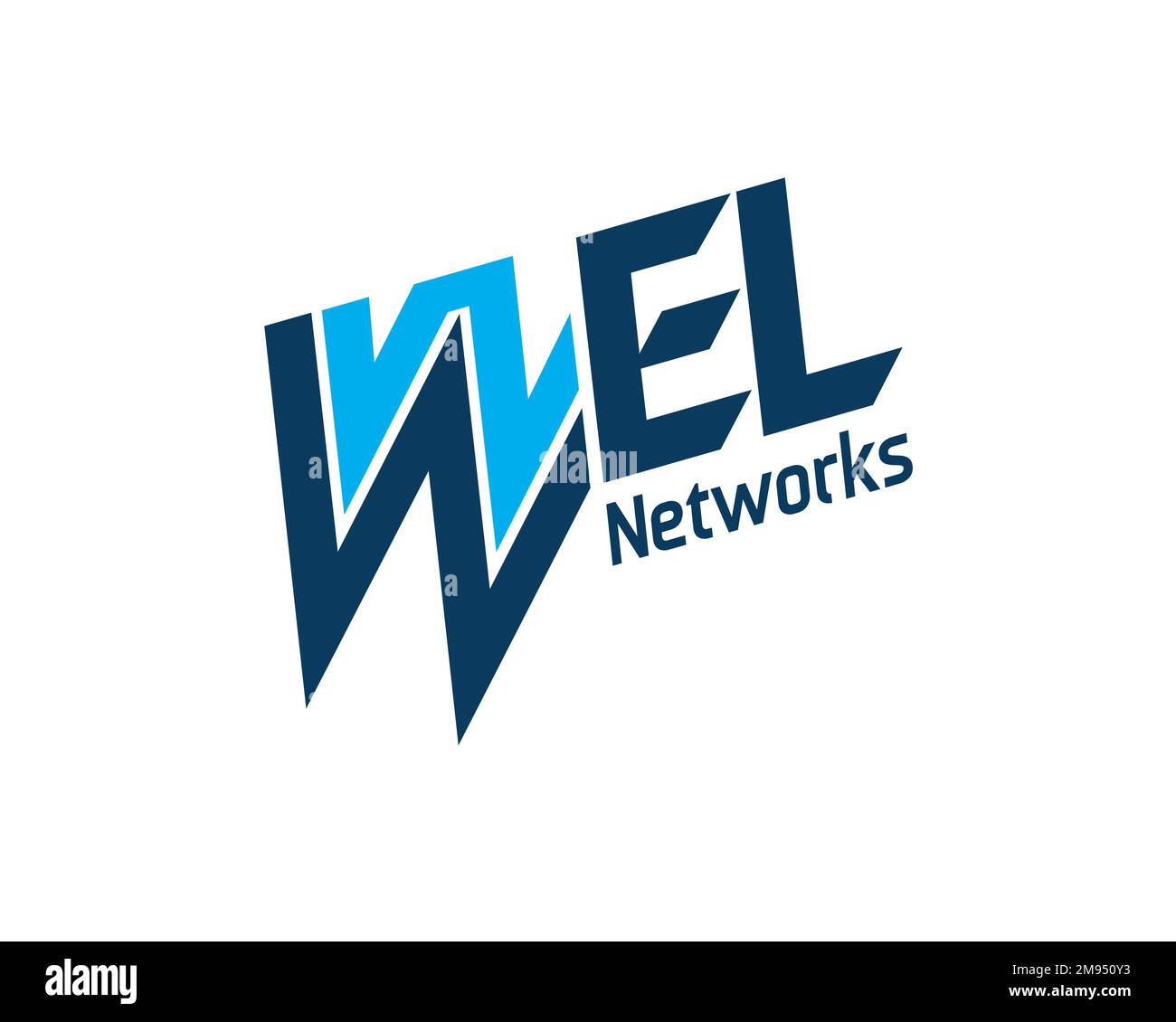 WEL Networks, rotated logo, white background Stock Photo - Alamy
