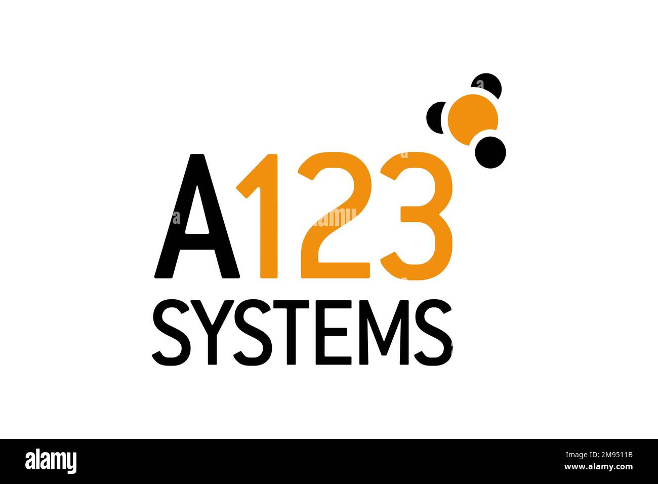 A123 Systems, Logo, White background Stock Photo Alamy