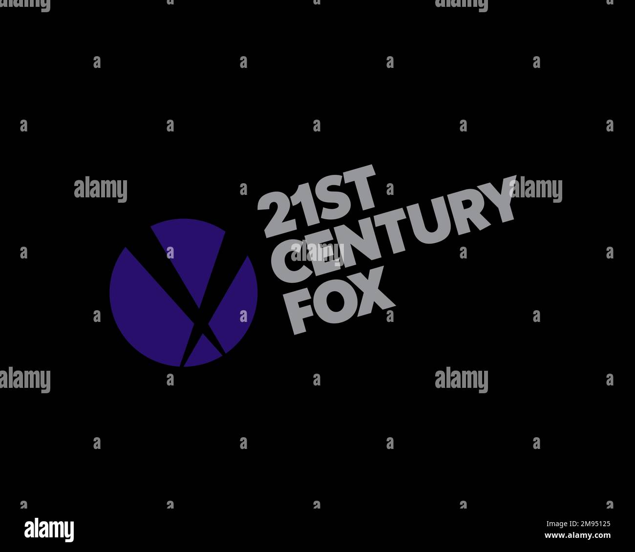 21st Century Fox, rotated logo, black background Stock Photo Alamy