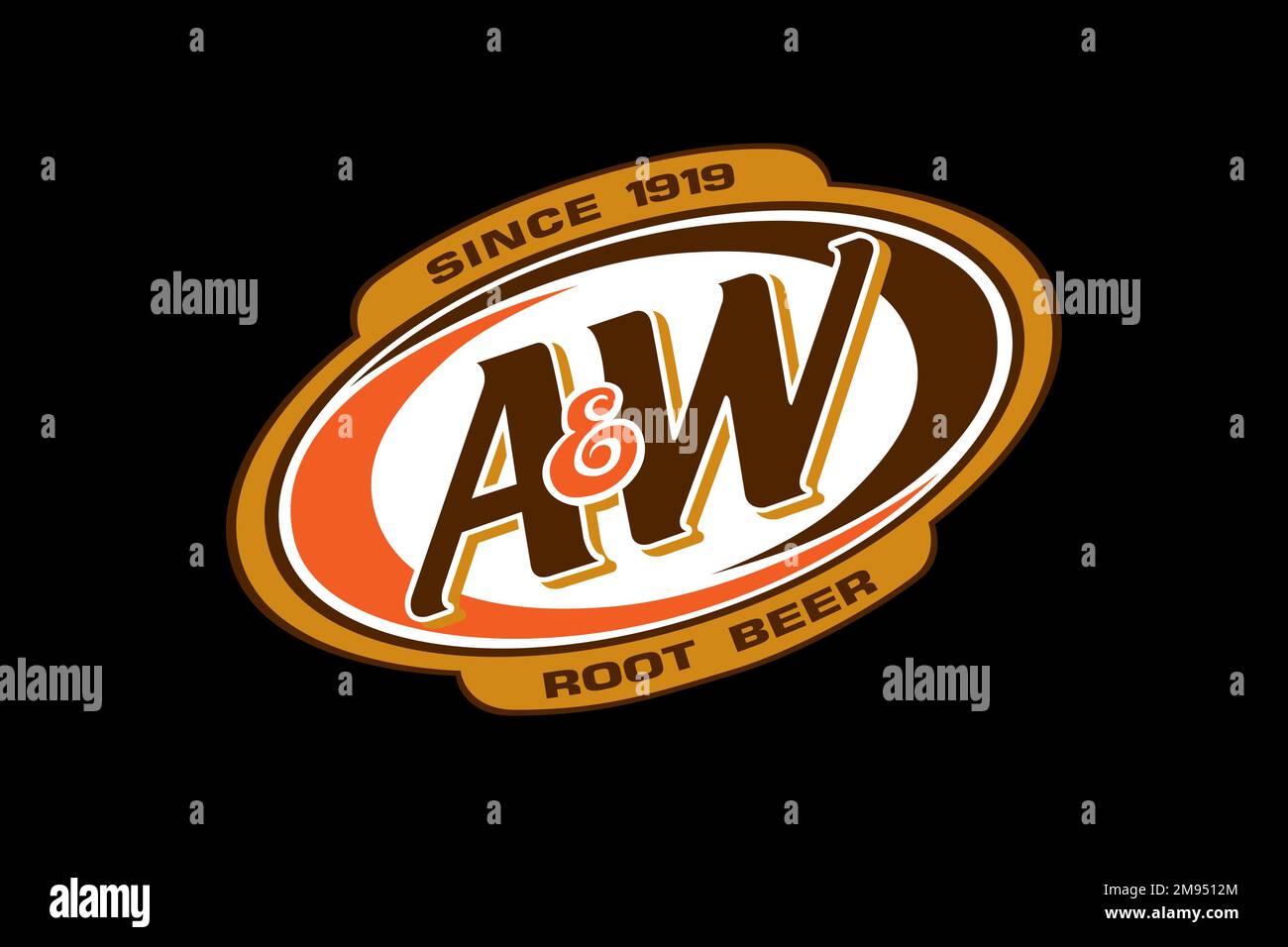 A&W Root Beer, Logo, Black Background Stock Photo Alamy